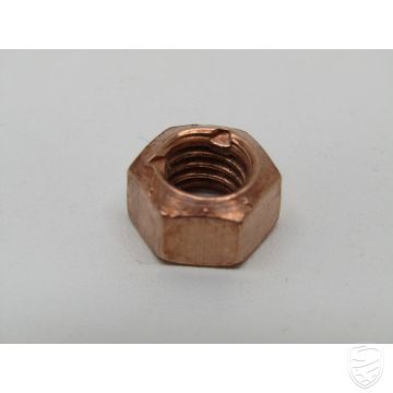 Self locking hexagon nut, copper, M8
