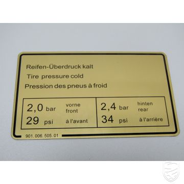 Sticker bandendruk voor Porsche 911 '74-'83