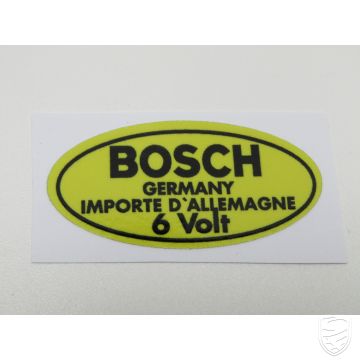 Sticker 6V voor ontstekingsbobijn voor Porsche 356 A/B/C