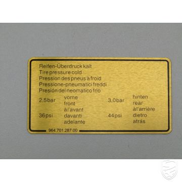 Sticker bandendruk voor Porsche 944 964