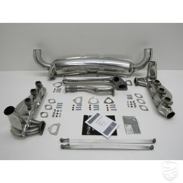 Uitlaatset met 2 uitlaatpijpen Ø 84 mm, roestvrij staal voor Porsche 911 3,2 '84-'89