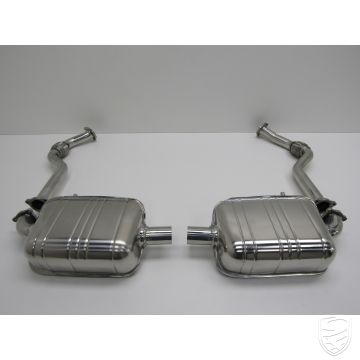 Uitlaatdemper set, Sport, zonder katalysatoren, roestvrij staal voor Porsche 987.1 Boxster Cayman