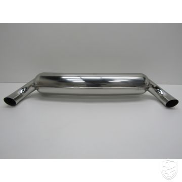 Silencieux d'échappement, Sport, avec 2 sorties Ø84 mm, inox poli pour Porsche 911 '76-'89