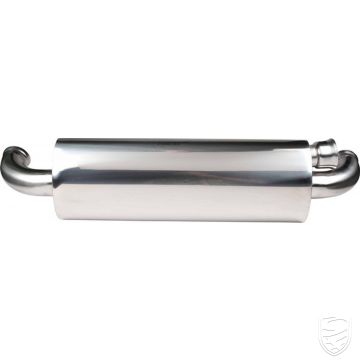 Silencieux d'échappement sport , inox poli, avec 2 sorties pour Porsche 964