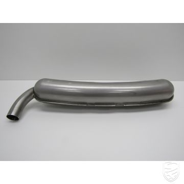 Exhaust, sport, single 70 mm outlet, stainless steel, polished for Porsche 911 '63-'73