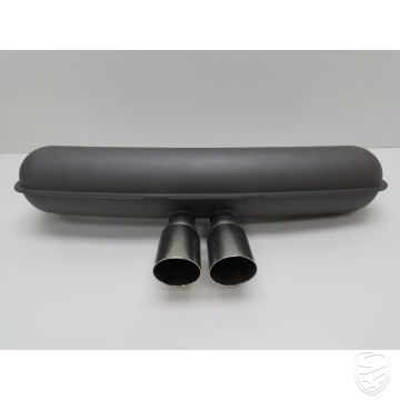 Uitlaat, Sport, met dubbele centrale uitlaatpijpen "GT3"-stijl, gealuminiseerd, hittebestendige grijze lak voor Porsche 911 '76-'89