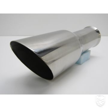 Tail pipe, Ø 102 mm, Stainless Steel, polished for Porsche 964