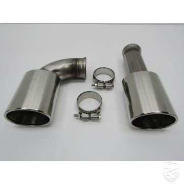 Kit 2x sortie d'échappement "965-look", gauche+droite, inox pour Porsche 964