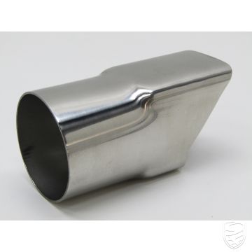Tail pipe trim in bumper horn, stainless steel for Porsche 356 B/C 