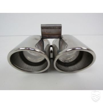 Tail pipe, dual look, stainless steel for Porsche 986 Boxster