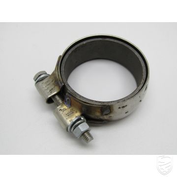 Clamp set for tail pipe, stainless steel for Porsche 964