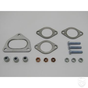 Montage set voor warmtewisselaar: 4 pakkingen, moeren en bouten voor Porsche 911 '84-'89