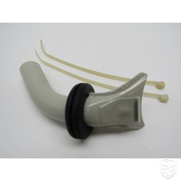 Defrosting nozzle with rubber ring and clamp, rear, right for Porsche 911 '63-'67 912