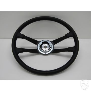 Volant Ø 400 mm, sans bouton klaxon, cuir noir pour Porsche 911 '63-'72 912