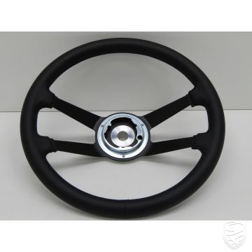 Volant Ø 380 mm (15 "), sans bouton klaxon, RS-look, Cuir noir pour Porsche 911 '63-'73 912 914/6