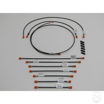Set remleidingen (10 st) voor 2-circuit remsysteem (niet voor modellen met rembooster) voor Porsche 911 '69-'71