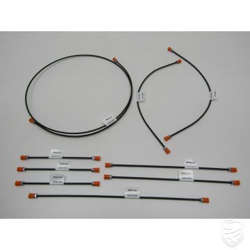 Set remleidingen voor RHD (9 st) voor 2-circuit remsysteem voor Porsche 911 '69-'75