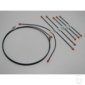 Set remleidingen (7 st) voor 1-circuit remsysteem voor Porsche 356 /A