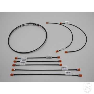 Set remleidingen (8 st) voor 1-circuit remsysteem voor Porsche 356 B-T5