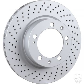 Brake disc, front axle left, perforated for Porsche 993