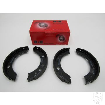Kit de mâchoires de frein pour frein de stationnement (180 x 25 mm), marque B+K pour Porsche 924 928 944 964 993 996 986 997 987