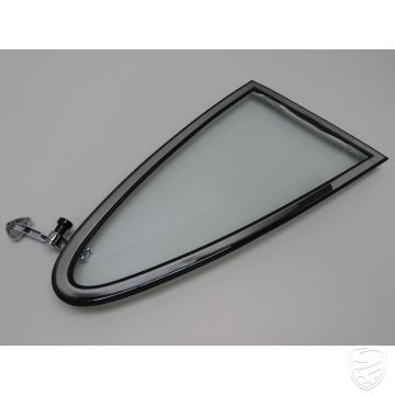 Rear quarter window set, with chrome frame, right for Porsche 911 '68-'76