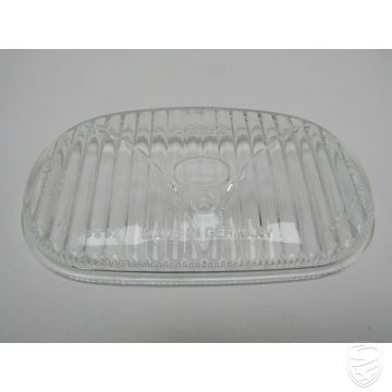 Lens for fog lamp HELLA, clear, front, left=right for Porsche 911 '63-'73