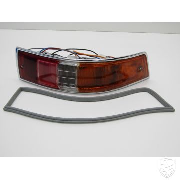 Achterlicht rechts EU versie met behuizing en rubberen afdichting (geel/helder/rood) voor Porsche 911 '63-'68