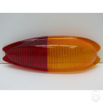 Achterlichtglas, oranje/rood, rechts voor Porsche 356 A/B/C