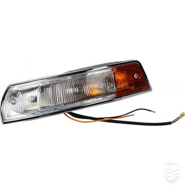 Turn signal light, complete, front, left (yellow/white) for Porsche 911 '63-'68 912
