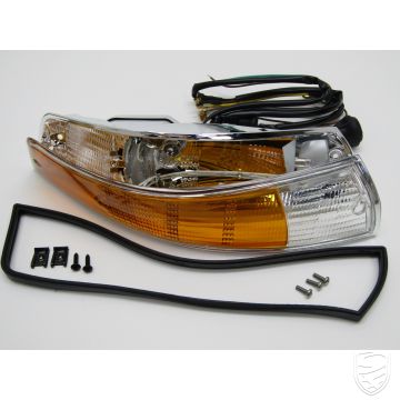Richtingaanwijzer, knipperlicht, vooraan, kompleet, met metalen behuizing, rechts voor Porsche 911 '69-'72