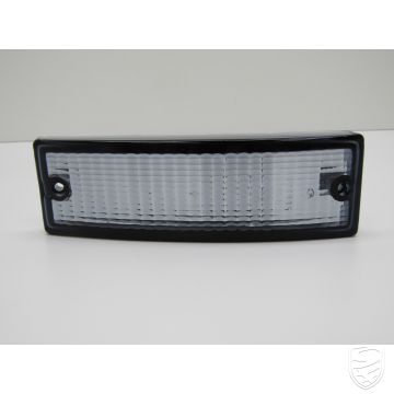 Verre de clignotant (noir) avec marquage E, gauche=droite pour Porsche 911 '74-'89