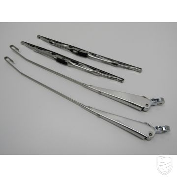 Set ruitenwisserarmen met bladen, RVS, gepolijst voor Porsche 911 '68-'89 964 912