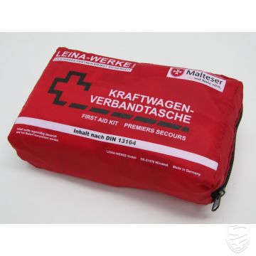EHBO kit retro stijl, rood, Afmeting 230x135x65mm, DIN 13164 STVZO § 35h voor Porsche 911 ’63-‘89 912 914 924 944 964 993