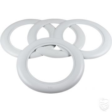White wall ringen, breed, 4 stuks, 15" voor Porsche 356