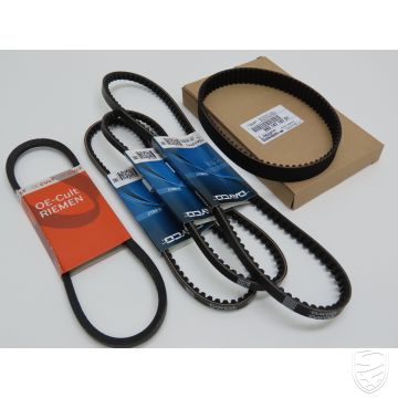 Belt set for Porsche 993 Carrera 2/4/S alternator, airconditioning, power steering pump