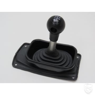 Shift knob kit "DLS-style", black sleeve , 5-speed for Porsche 964