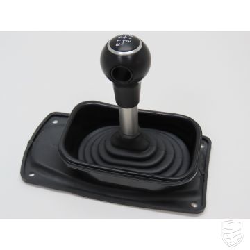 Shift knob kit "DLS-style Exclusive", black sleeve, 6-speed for Porsche 993