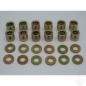 Set 12x cilinderkopmoeren + legringen voor Porsche 911 '78-'89