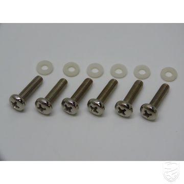 Set of mounting bolts, silver for rear lights for Porsche 911 '70-'89
