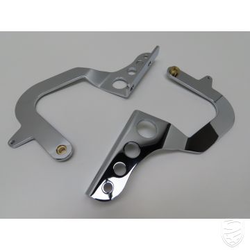 Jeu 2x charnières de capot arrière en aluminium, chromé pour 964