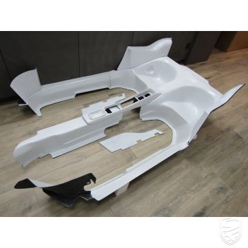 Singer-look gladde interieurdelen set voor 964 - carbon