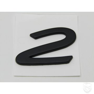 Embleem "2" zwart voor Porsche 964 C2