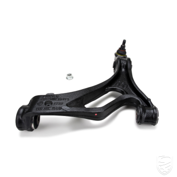 Draagarm met lagers, gewricht en borgmoer, TRW, vooras rechts, onder voor Porsche 955 957 Cayenne