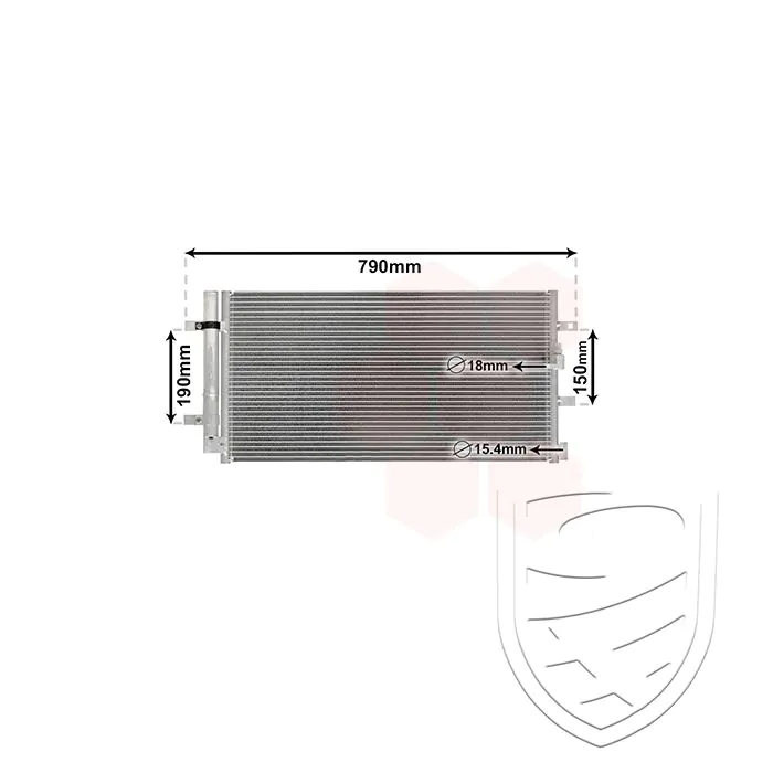 Condenser, airco, with dryer for Porsche 95B Macan