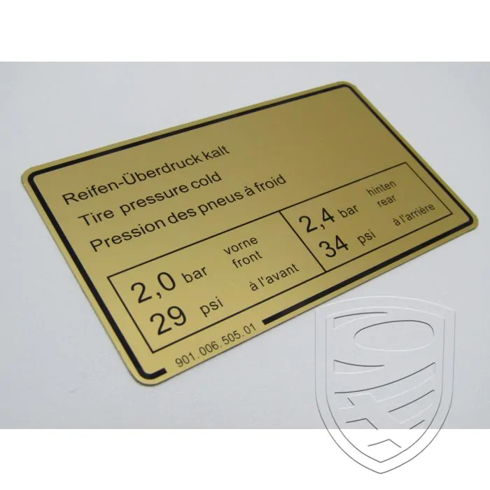 Sticker bandendruk voor Porsche 911 '74-'83