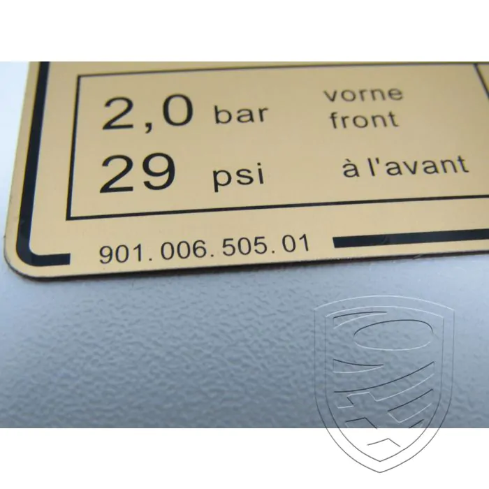 Sticker bandendruk voor Porsche 911 '74-'83