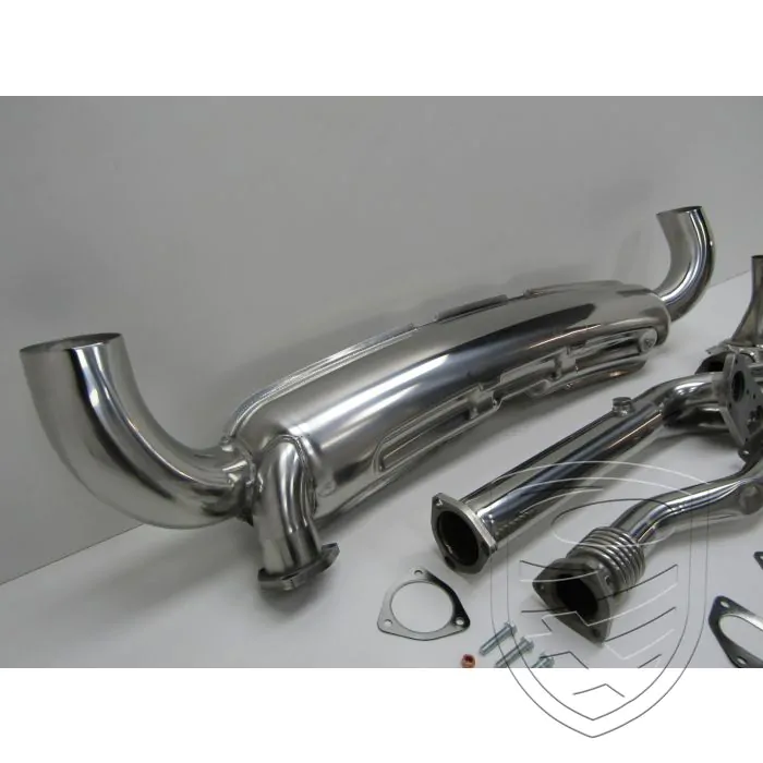 Uitlaatset met 2 uitlaatpijpen Ø 84 mm, roestvrij staal voor Porsche 911 3,2 '84-'89