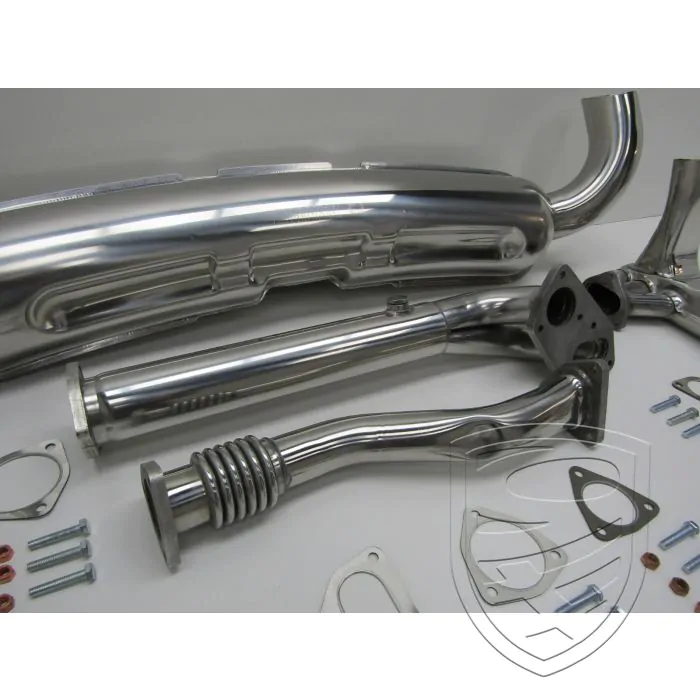 Uitlaatset met 2 uitlaatpijpen Ø 84 mm, roestvrij staal voor Porsche 911 3,2 '84-'89