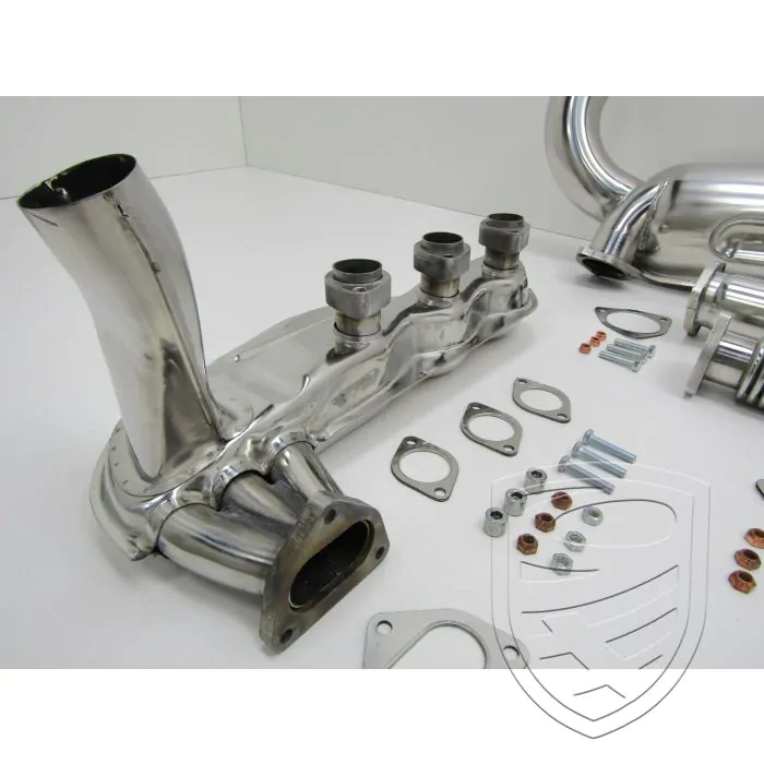 Uitlaatset met 2 uitlaatpijpen Ø 84 mm, roestvrij staal voor Porsche 911 3,2 '84-'89